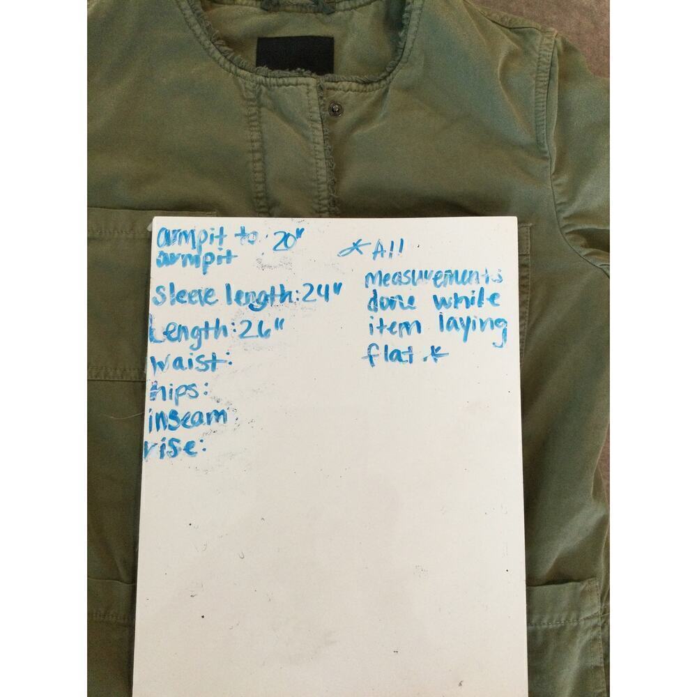 Banana Republic Military Jacket Womens Size S Green Khaki Safari Cotton Utility - Picture 3 of 11